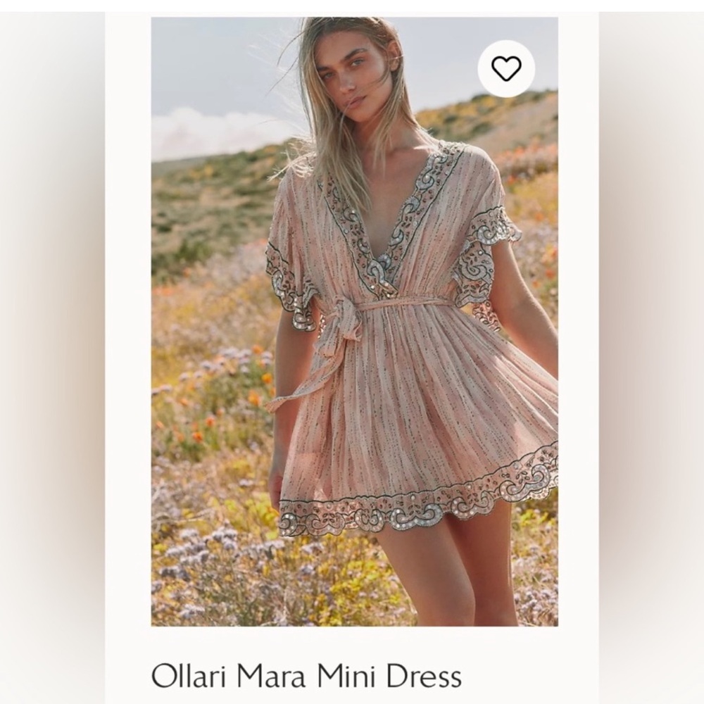 Free people ollari Mara beaded mini dress